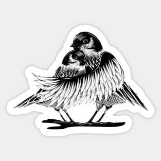 two birds in love Sticker